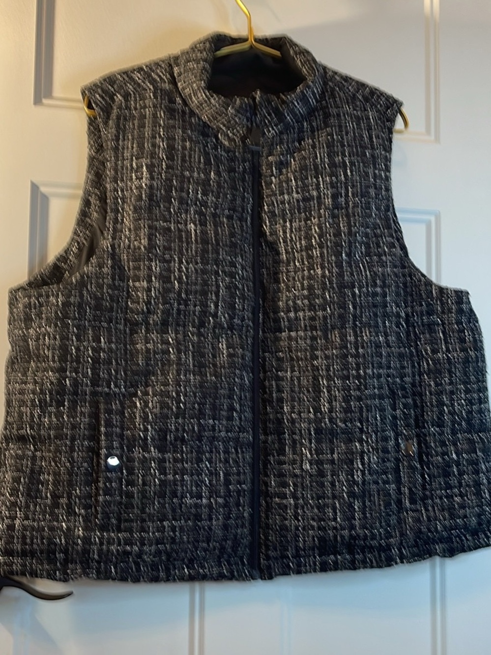 torrid Black & White Textured Quilted Vest